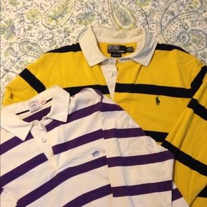 Two long sleeve rugby polos